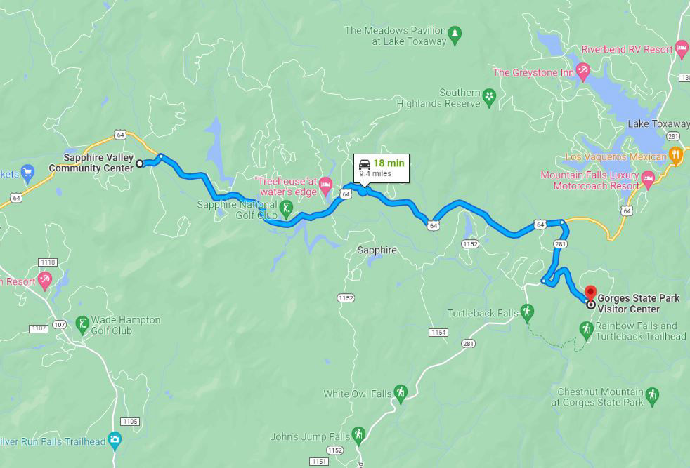 Directions to Turtleback Falls