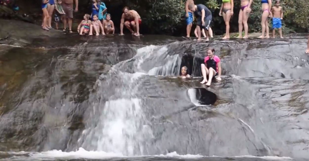 sliding rock near sapphire valley